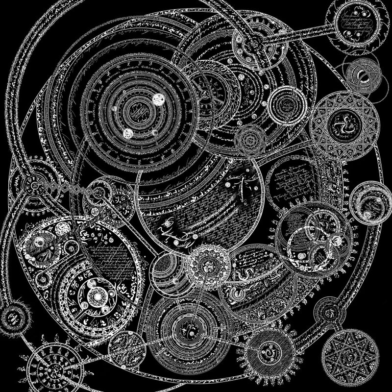 Intricate mechanical diagram