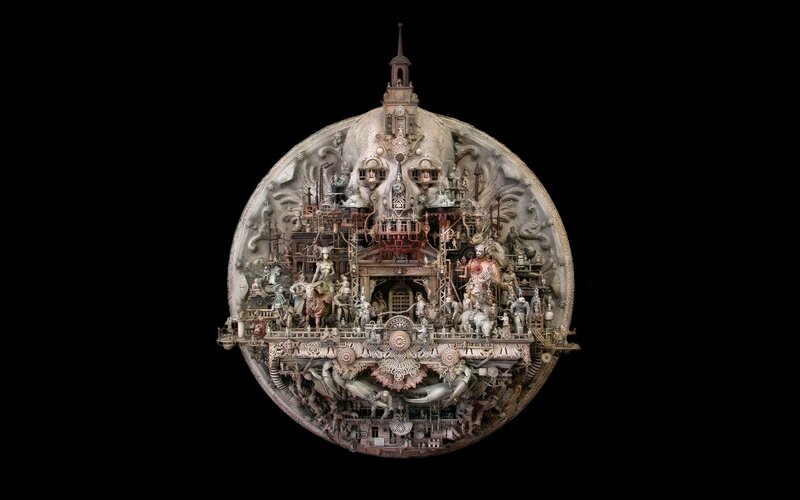 intricate skull sculpture