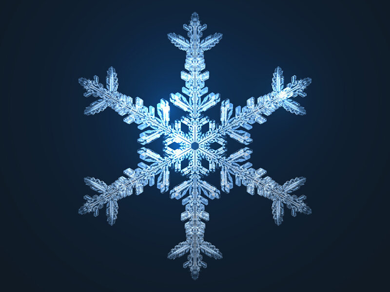 intricate snowflake crystal
