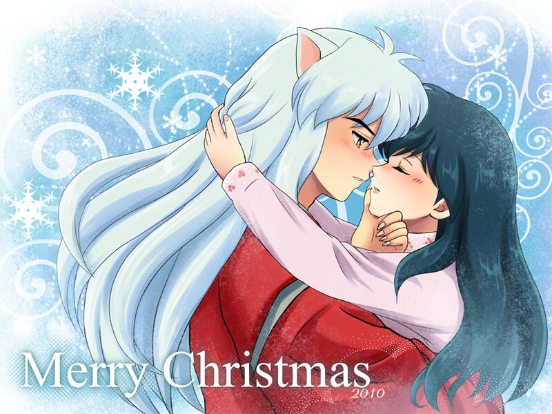 Inu and Kagome Hugging