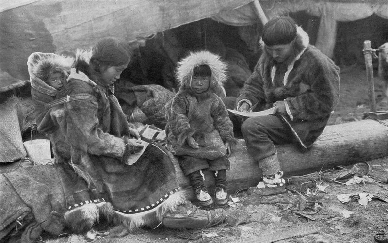Inuit Family in Parka