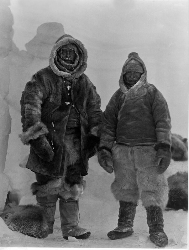 Inuit men in winter clothing