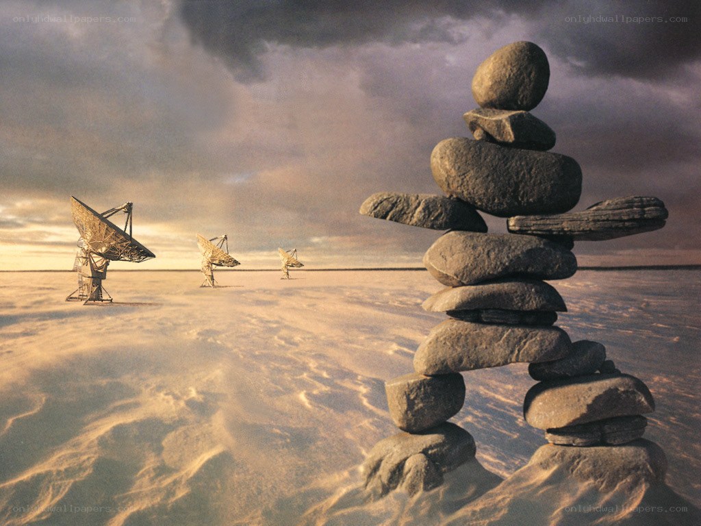 Inukshuk and radio telescopes