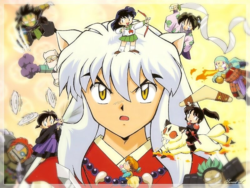 Inuyasha and friends in action