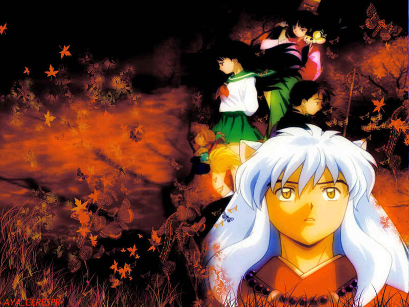 Inuyasha and friends in autumn