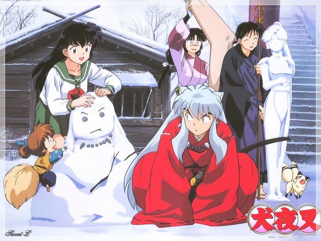 Inuyasha and friends in snow