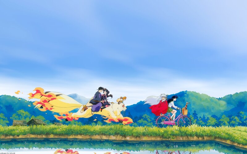 Inuyasha and friends on a journey