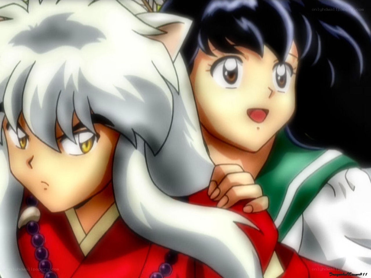 Inuyasha and Kagome close-up