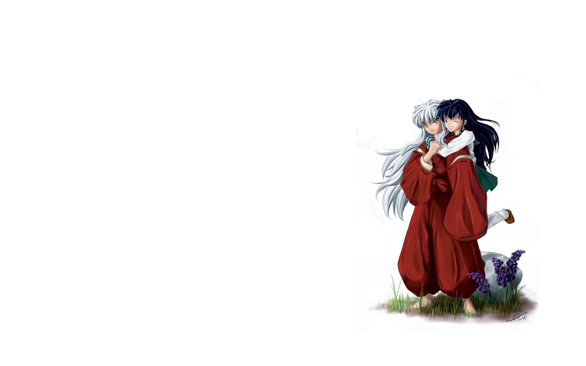 Inuyasha and Kagome hugging