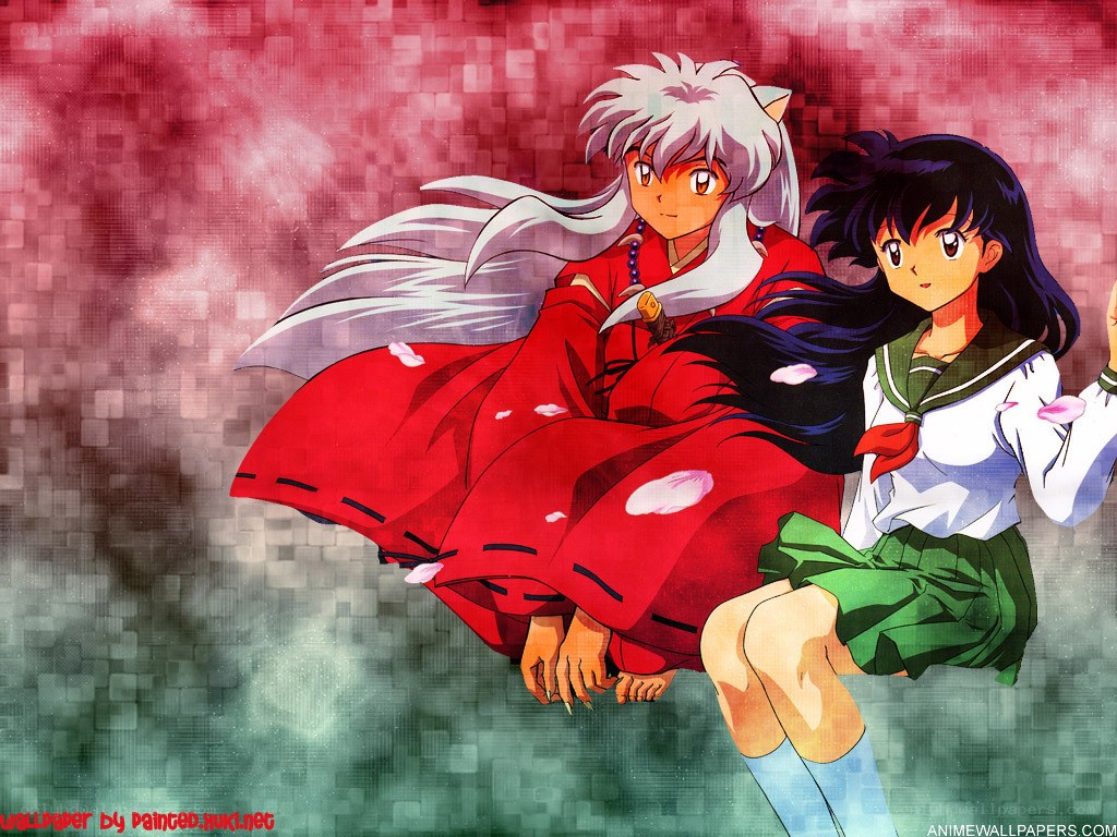 Inuyasha and Kagome in flight