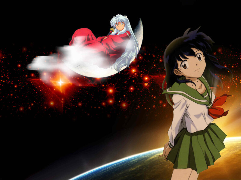 Inuyasha and Kagome in space