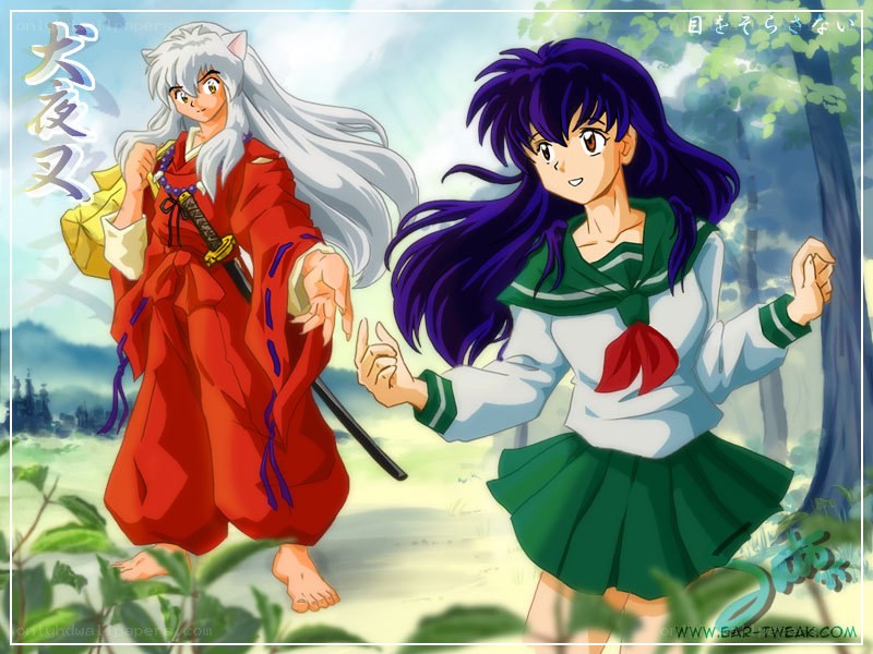 Inuyasha and Kagome in the forest