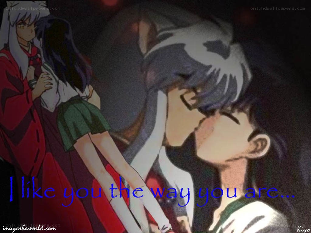 Inuyasha and Kagome kiss