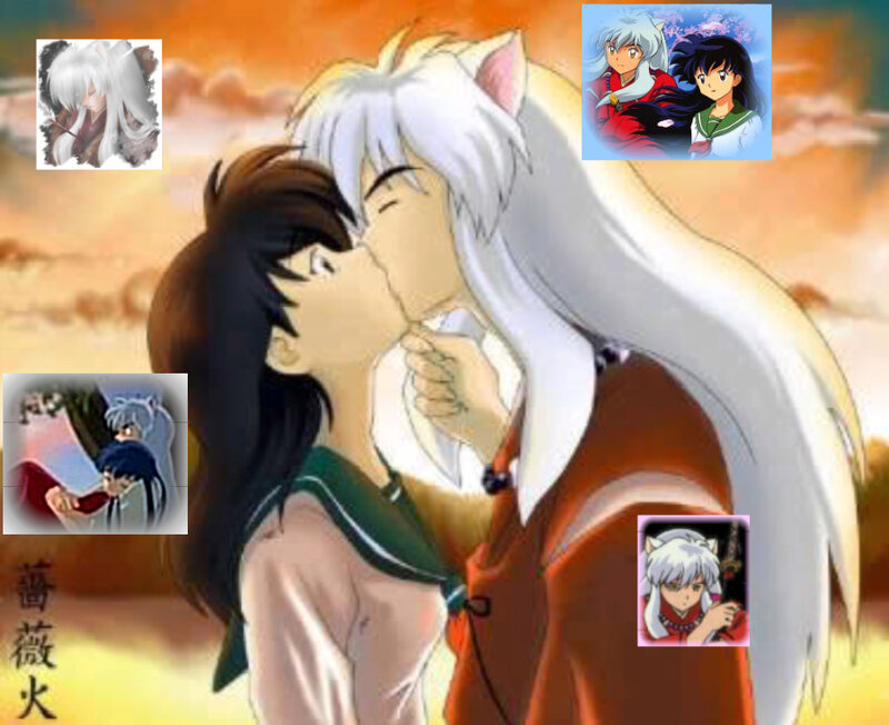InuYasha and Kagome Kissing