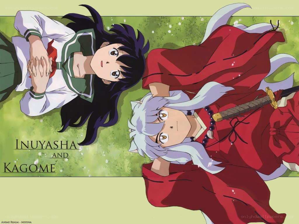 Inuyasha and Kagome lying down