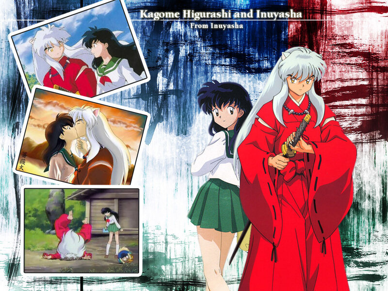Inuyasha and Kagome — Red, Dramatic, Sunset