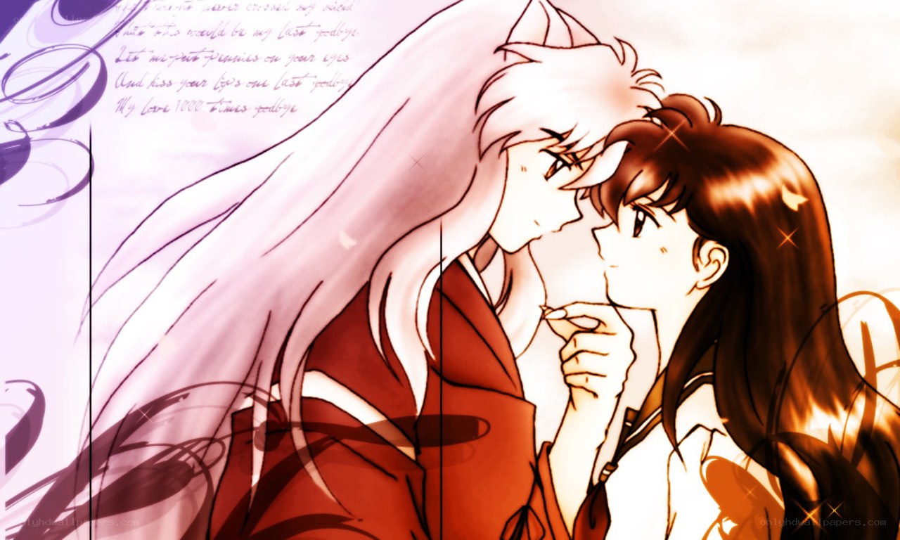 Inuyasha and Kagome's tender moment