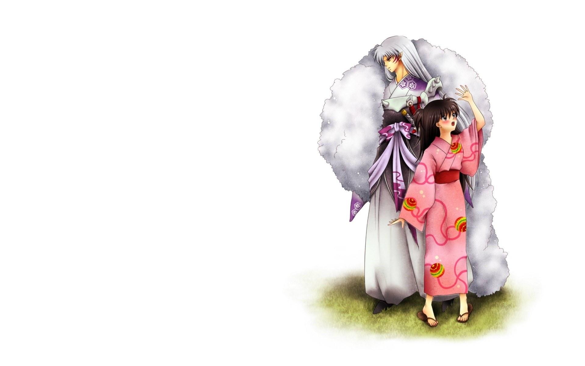 Inuyasha and Kagome standing together