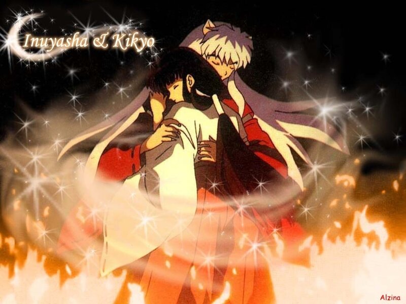 Inuyasha and Kikyo Hugging