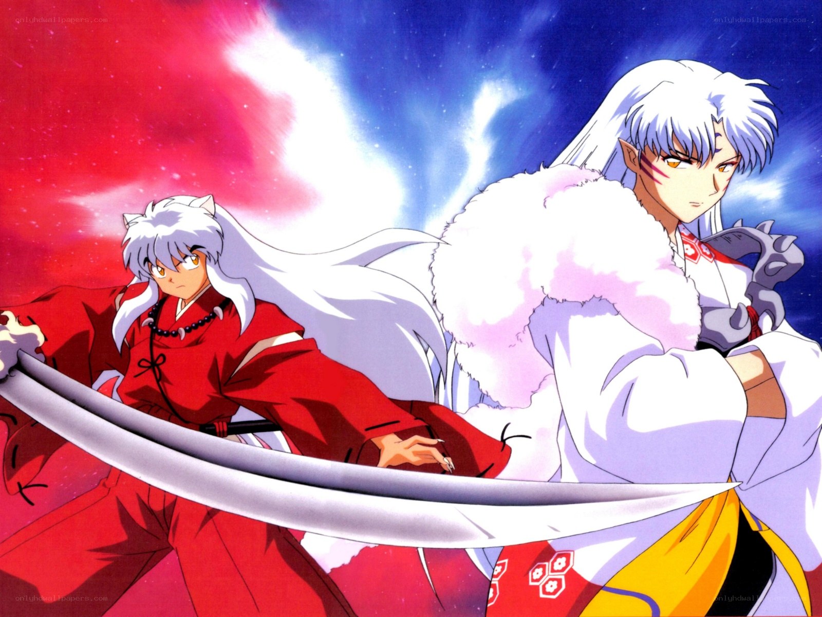 Inuyasha and Sesshomaru clash