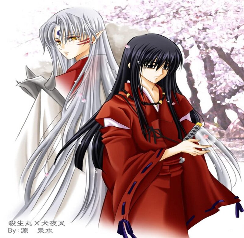 Inuyasha and Sesshomaru in cherry blossoms