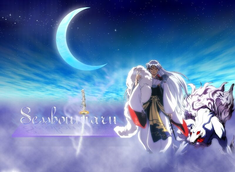 Inuyasha and Sesshomaru under the moon