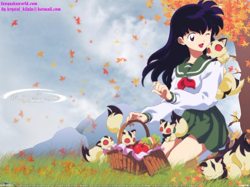 Inuyasha and Shippo in autumn