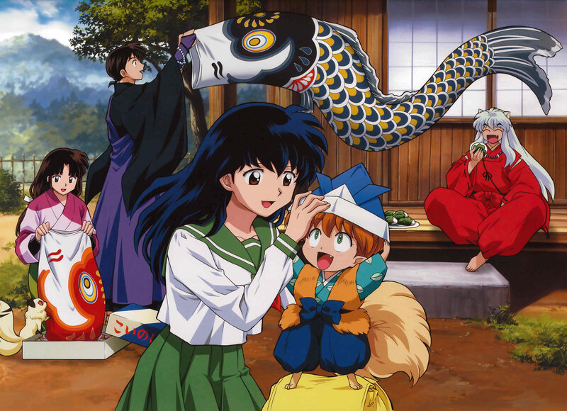 Inuyasha characters celebrating