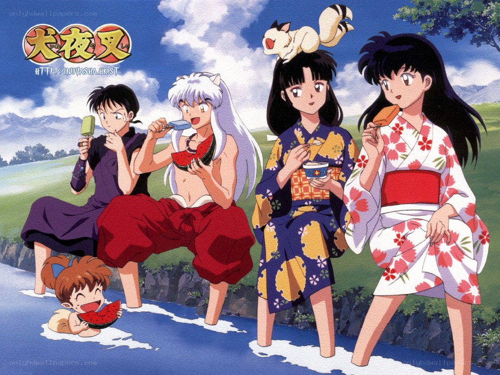 Inuyasha characters enjoying summer