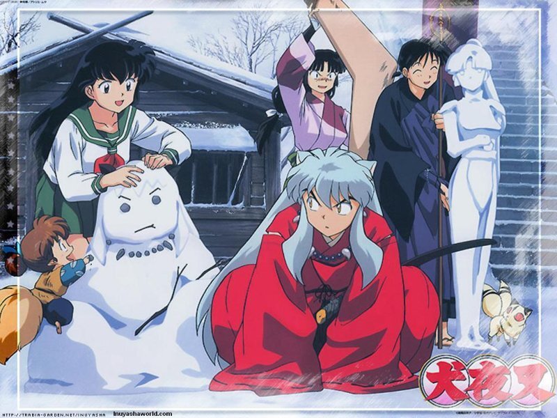Inuyasha characters in winter