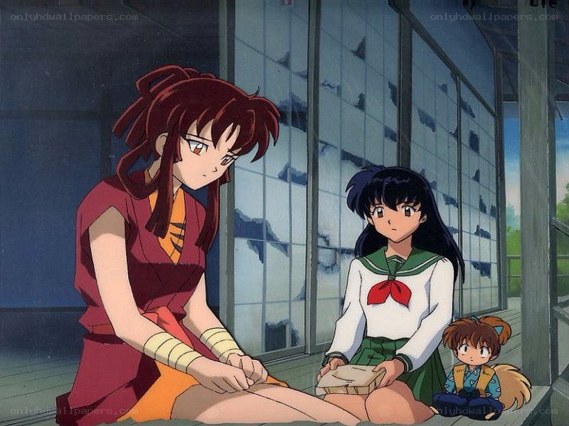 Inuyasha characters on porch