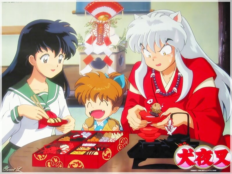 Inuyasha family meal scene
