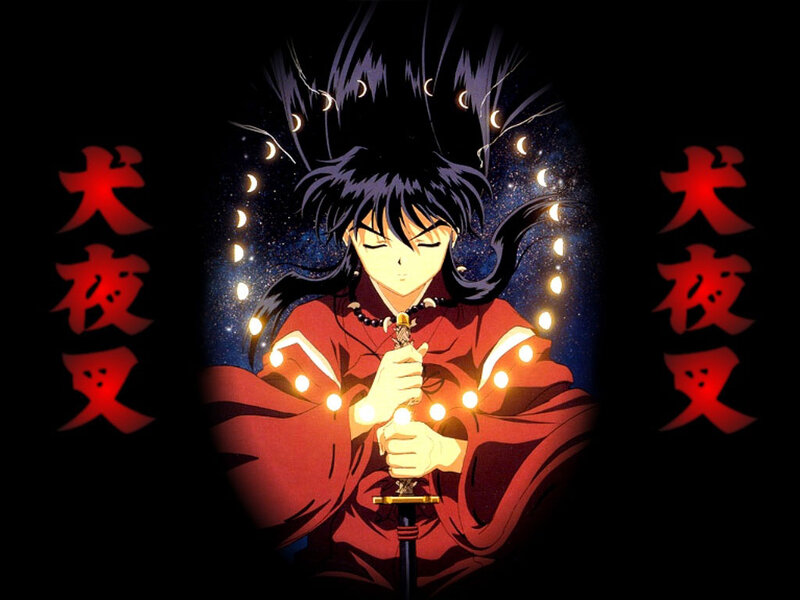 Inuyasha holding Tetsusaiga