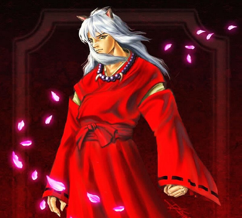 InuYasha in red kimono