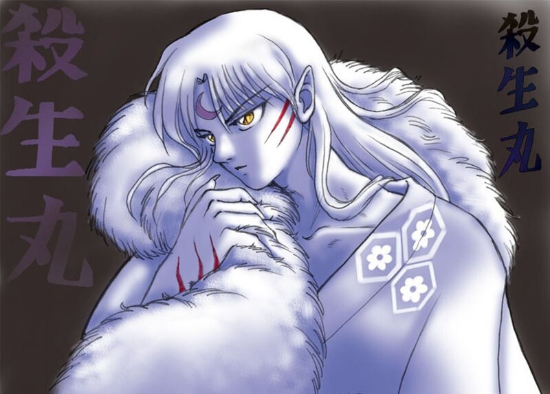 Inuyasha with blood marks