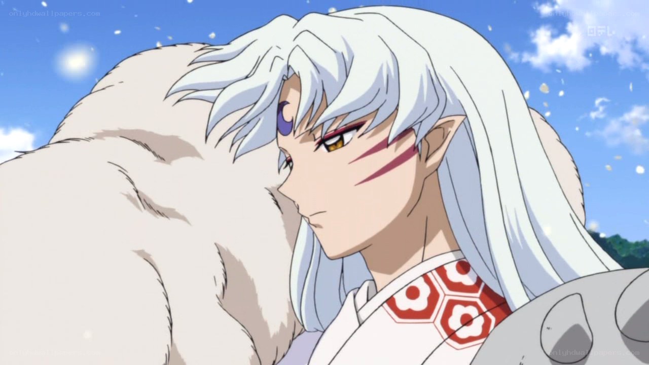 Inuyasha with white hair