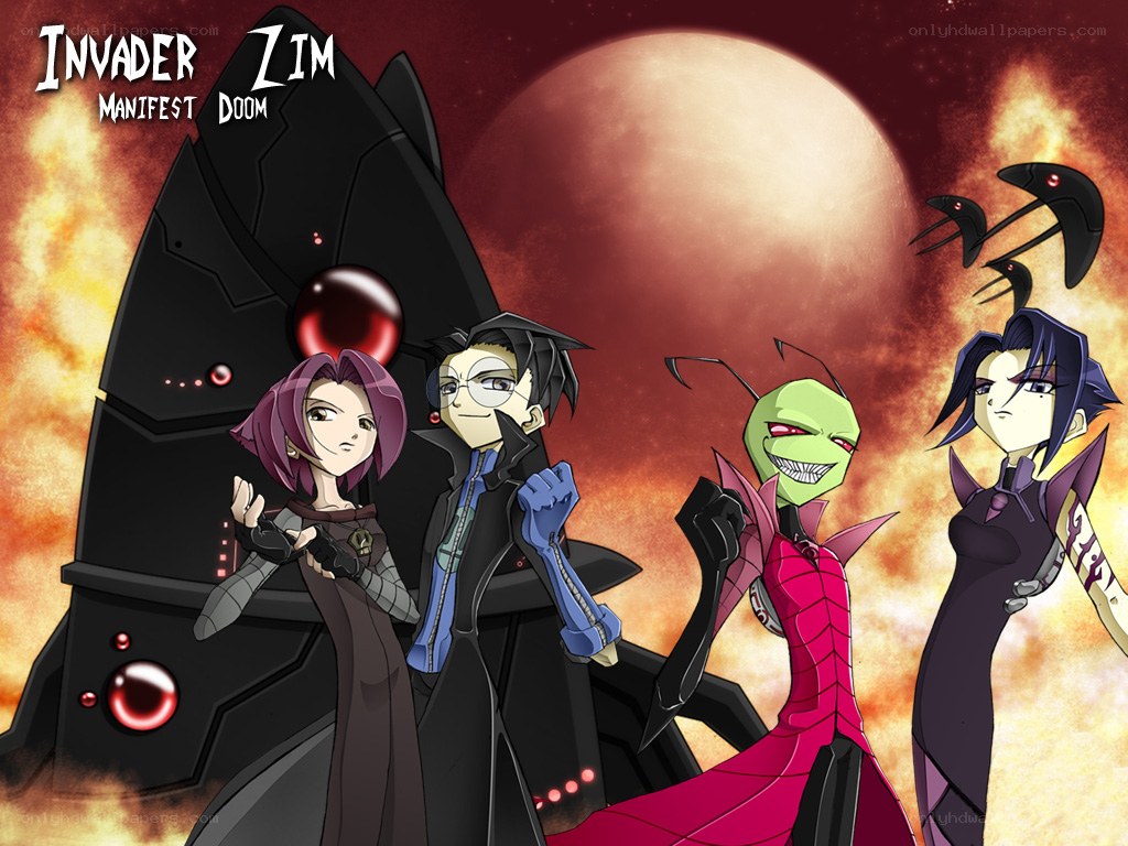 Invader Zim characters in space