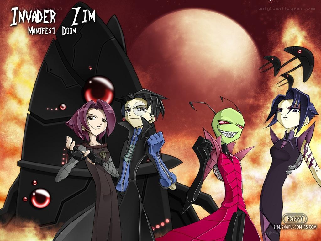 Invader Zim characters in space