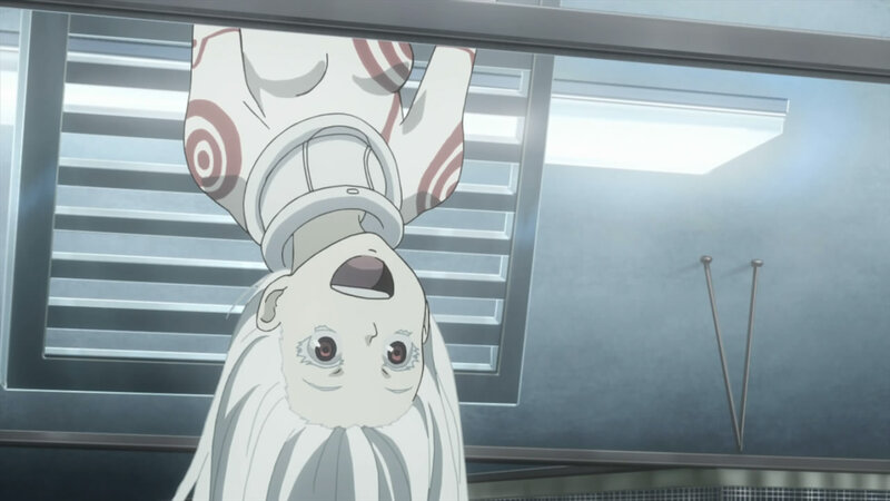 Inverted Character with Long Hair