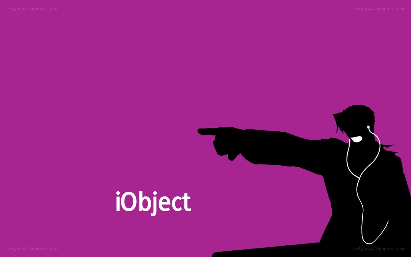 iObject silhouette pointing
