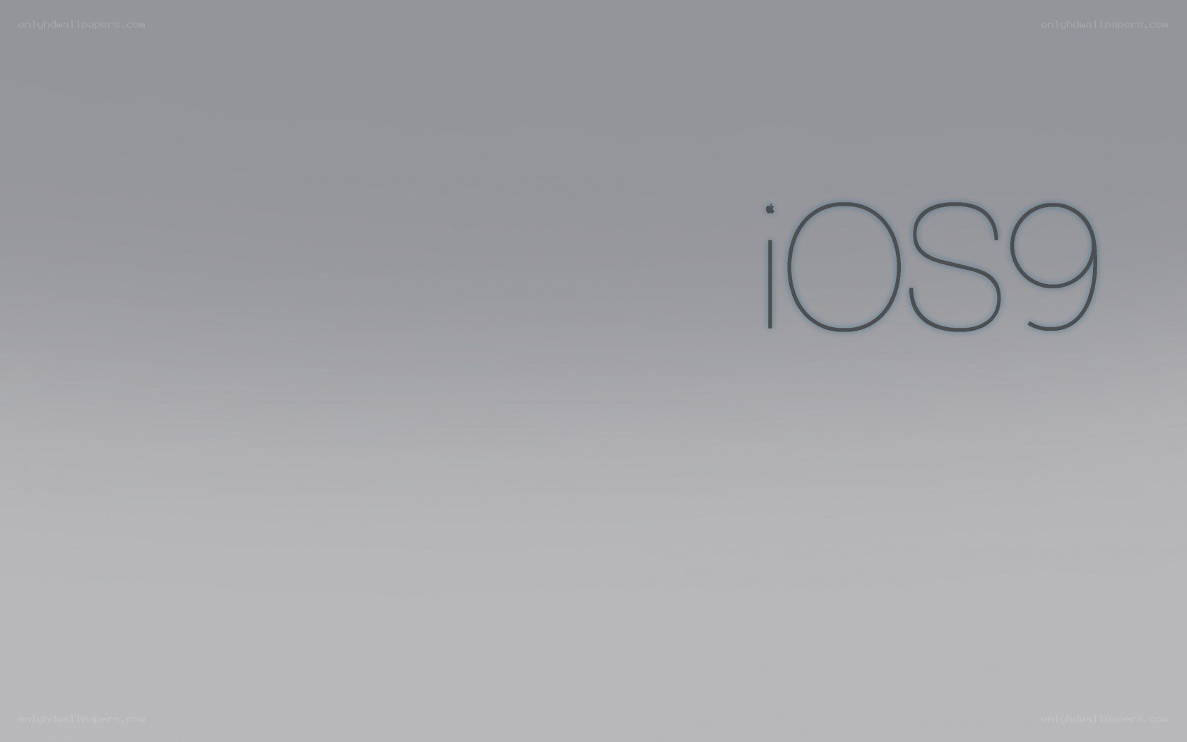 iOS 9 logo on gray background