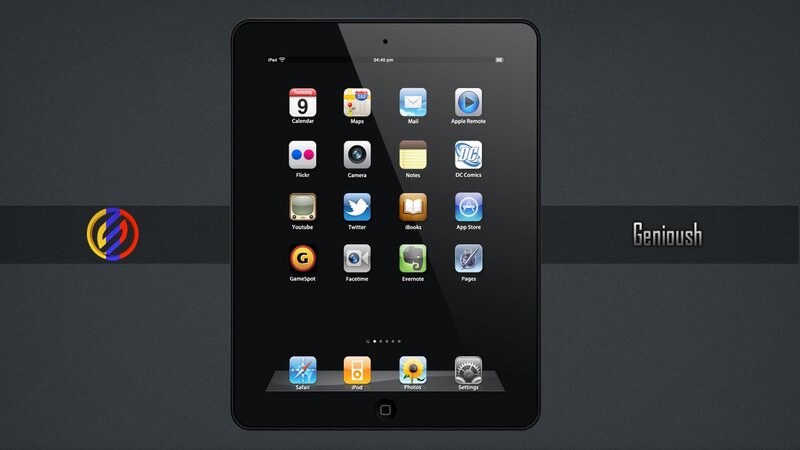 iPad home screen with app icons