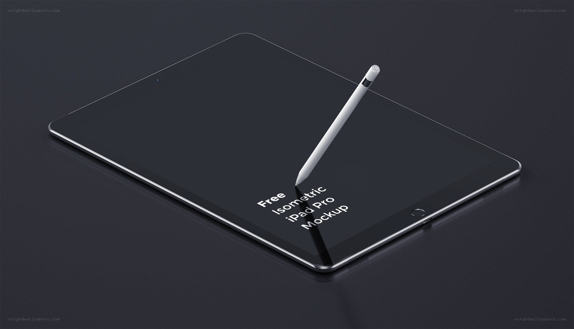 iPad Pro mockup with stylus