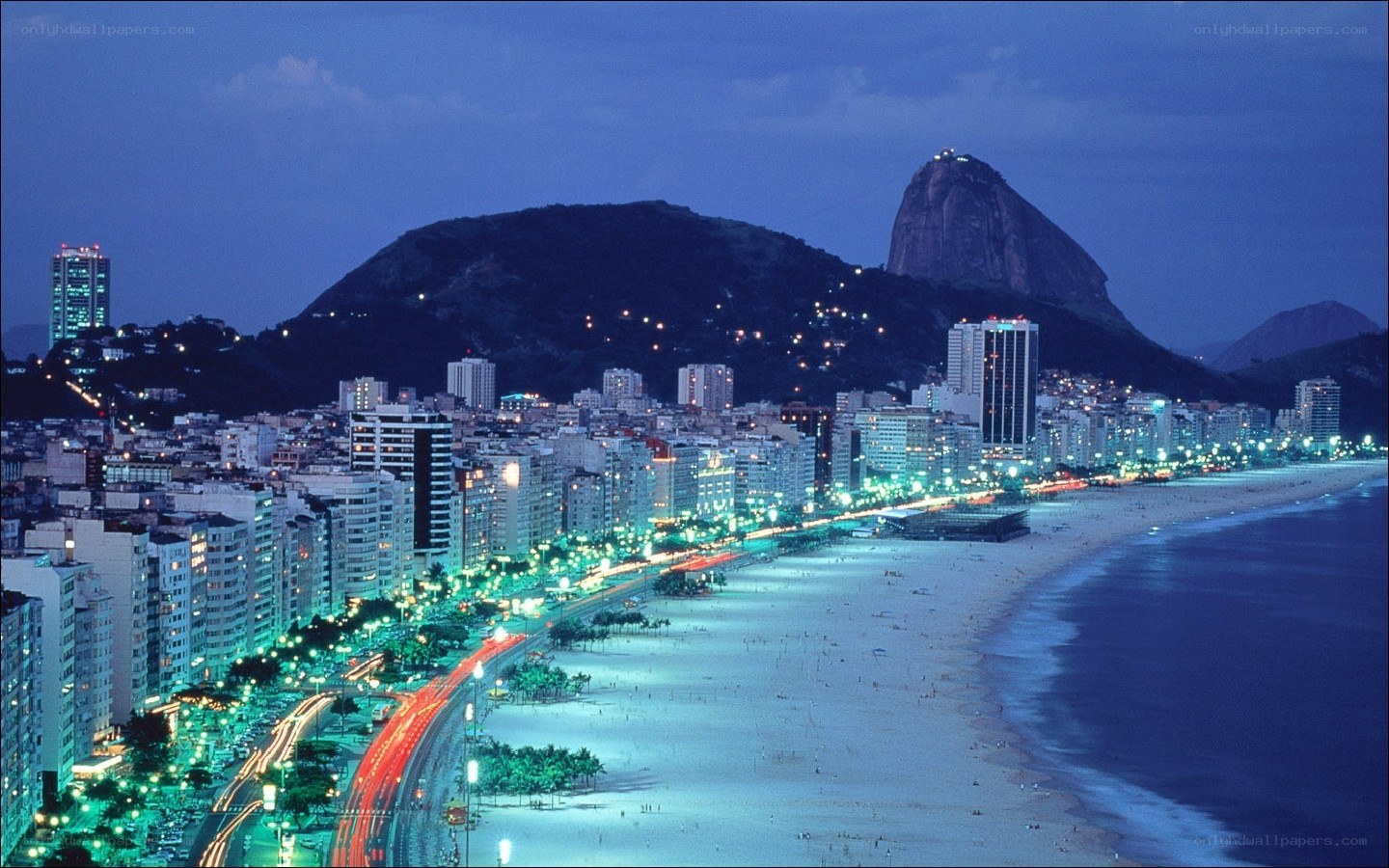 Ipanema Beach at dusk