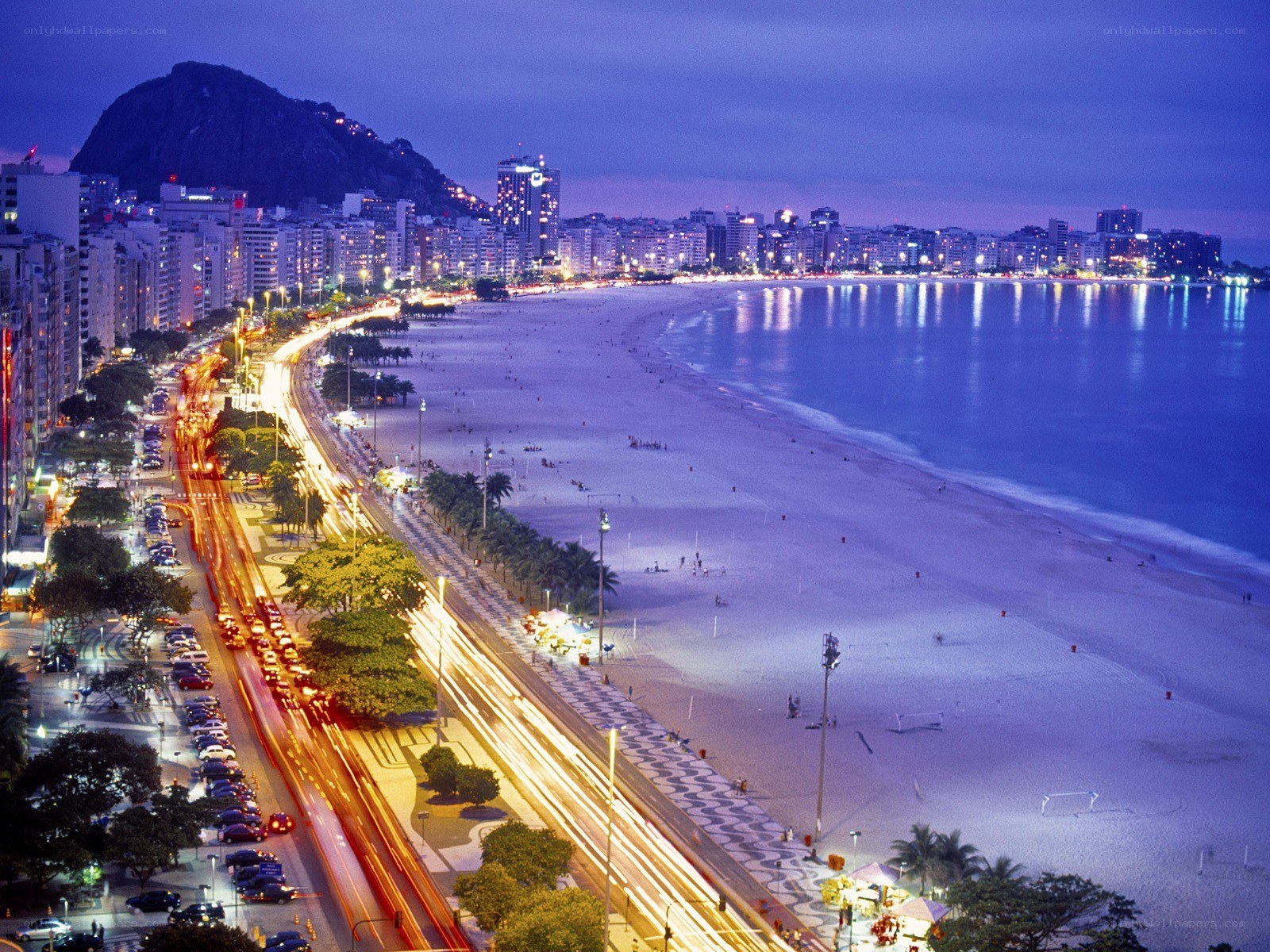Ipanema Beach at dusk