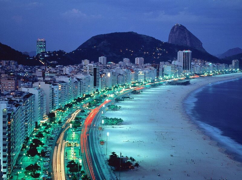 Ipanema Beach at dusk