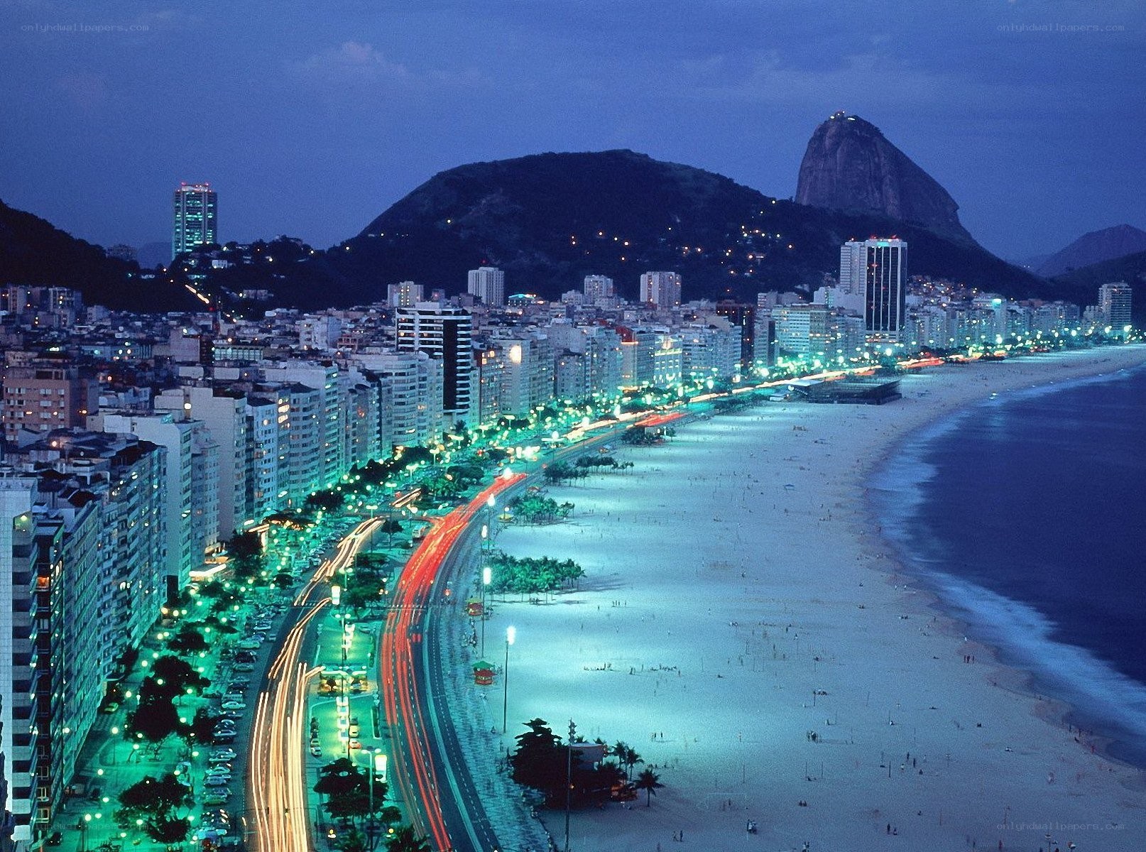 Ipanema Beach at dusk