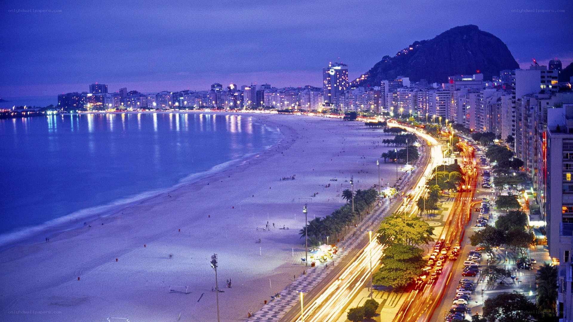 Ipanema Beach at dusk