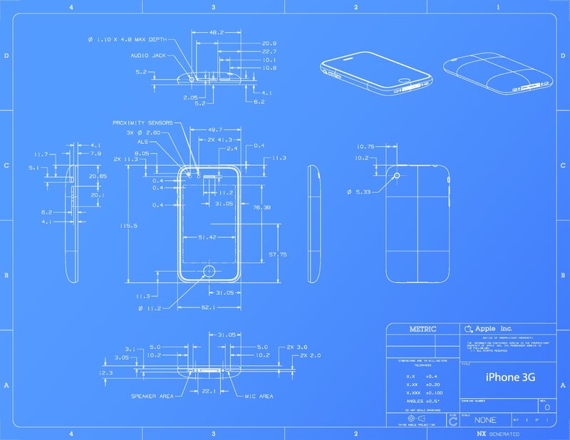 iPhone 3G technical blueprint