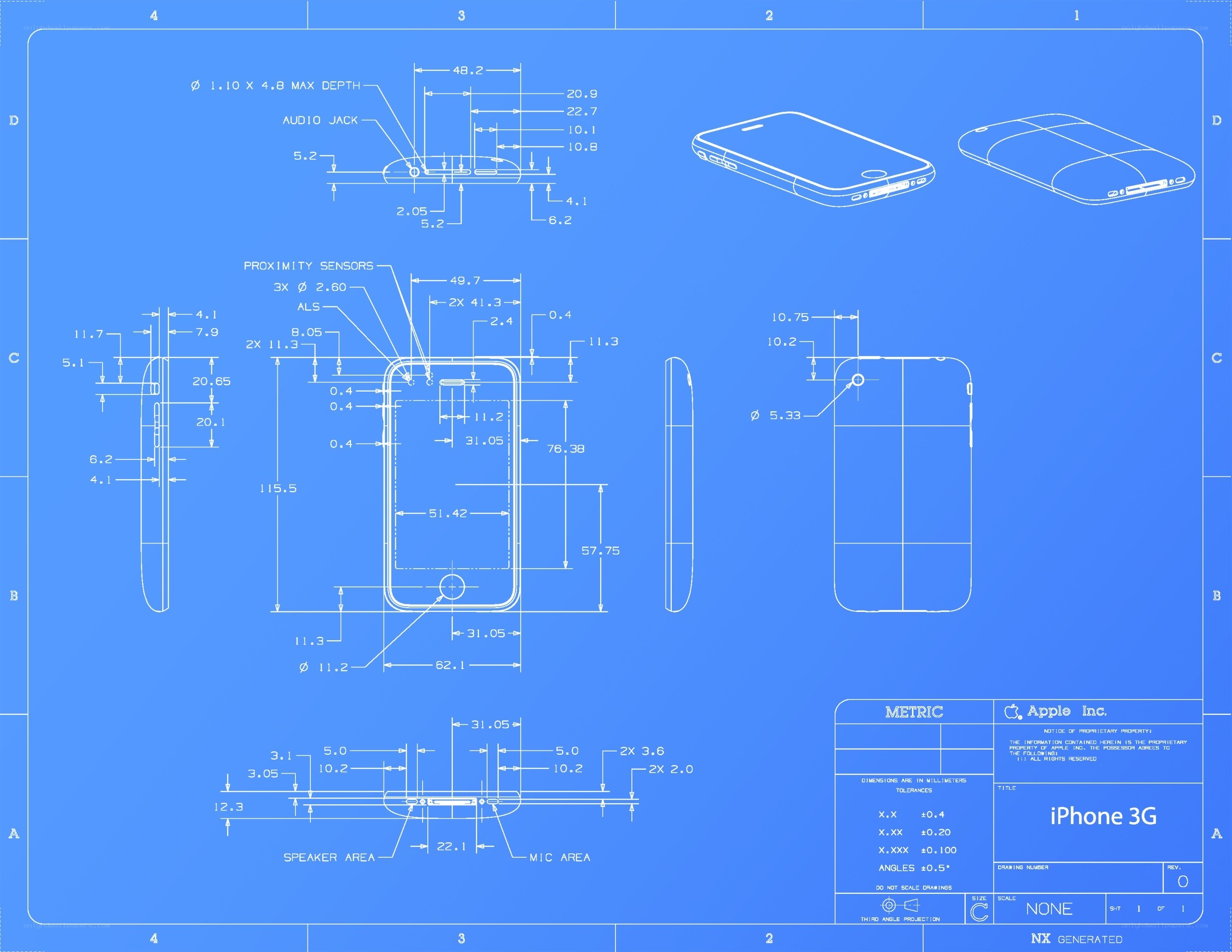 iPhone 3G technical blueprint
